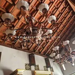 Lampu Gantung Joglo Tembaga